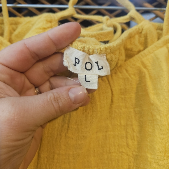 POL Yellow Ruffle Top - Picture 2 of 3